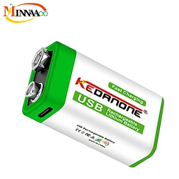Novo 9V Bateria Recarregável 12800mAh 6F22 Micro USB 9v bateria de Li-ion Baterias de Lítio para Multímetro Microfone de Brinquedo de Controle Remoto KTV