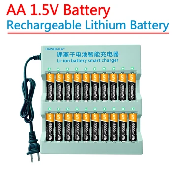 Bateria AA de 1,5 v Li-ion Bateria Recarregável AA 9900mWh AA de Lítio-íon Bateria para controle remoto de rato pequeno ventilador Elétrico do brinquedo
