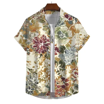 Simples Havaianas camisa dos homens, impressão 3d, verão casual camisa de manga curta, mais o tamanho de camisa, de alta qualidade vestuário para homem