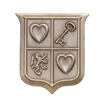 Bronze Escudo Esmalte Pinos Chave Leão Herart Zelda Jogo Broche de Lapela Emblemas Jóia de Presente para os Amigos de Crianças