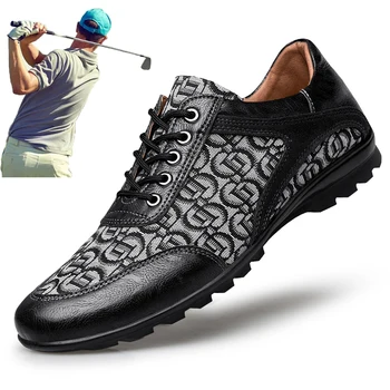 Novo Lxury Sapatos de Golfe Picos de Homens Tamanho Plus 37-48 de Golfe Calçados Respirável Sapatos para Golfistas Anti Derrapante Tênis