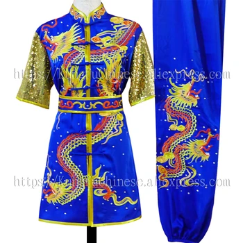 Novo Wushu uniforme de Kungfu roupas de artes Marciais Changquan de vestuário de Competição traje masculino feminino adultos, as crianças menino menina Unisex