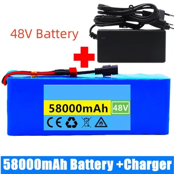 48v de iões de lítio Batterie 58Ah 1000w 13S3P 18650 li-ion Battery Pack Para 54.6 v a E-bicicleta bicicleta Elétrica Scooter com BMS + Carregador