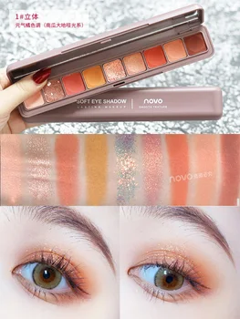 sombra de olho placa de abóbora sistema de cor de luz alta universal 2023 novo original pó laranja fase maquiagem rosa seco