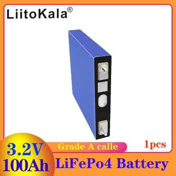 1pcs LiitoKala 3.2 V 100Ah LiFePO4 do ferro do Lítio phospha bateria DIY 4S 8S 12V 24V 48V Moto Carro Elétrico do motor baterias
