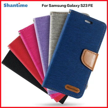 PU Couro Flip Para Samsung Galaxy S23 FE Case Para Samsung Galaxy S23 FE Titular do Cartão de Silicone Photo Frame Caso de Carteira de Cobertura