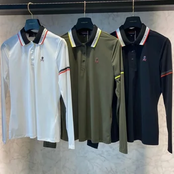 Nova coleção primavera / verão de golfe proteção UV camisa de mangas compridas para as mulheres, homens e leve gelo manga de esportes e campos de ténis, vestuário roupas