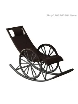 Cadeira De Balanço Chaise Longue Adultos Varanda Lazer Da Família Cadeira Ao Ar Livre Adulta Idosa Nap De Vime, Cadeira De Lazer Gratuito E Fácil
