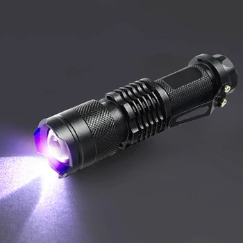 Roxo DIODO emissor de Luz da Lanterna UV 365 nm/395nm Inspeção Lâmpada Alimentada por Bateria Dinheiro de Verificação do Detector de Manchas de Urina de animais de Estimação Ferramentas