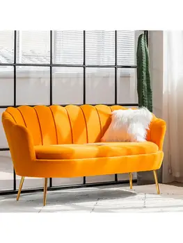 Duplos em forma de pétala grande sofá Nórdicos simples e moderna sala de estar poltrona luz loja de roupas de luxo do salão de beleza de lazer sofá