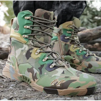 Homens de Combate Botas Militares do sexo Masculino Tênis de Caminhada Sapatos Homens da Selva Caça Ankle Boots Respirável Tático Bota Deserto