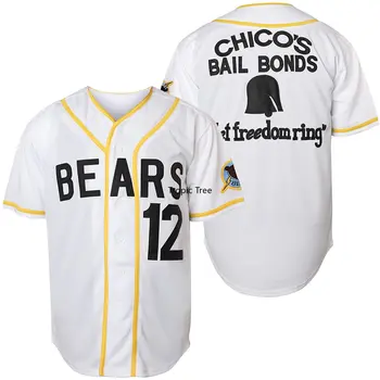 Tanner Boyle Jersey 12 Bad News Bears Beisebol Camisolas 3 Kelly Vazamento de Jersey De 1976, Chico Bail Bonds Filme Camisa de Homens do Tamanho Eua