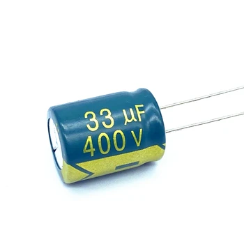 10pcs/lot 33UF de alta frequência baixa impedância 400V 33UF capacitor eletrolítico de alumínio tamanho 13*17 400V33UF 20%