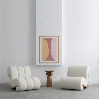 Criativo Branco Sofá Moderno E Cadeiras De Design Encosto De Personalidade Do Modelo De Sala De Pequeno Única Cadeira Hotel Club Apartamento