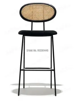 Designer nórdicos, vime barra de cadeira simples, de volta a cadeira alta de lazer Café bar de estilo retro mesa cadeira balcão de cadeira
