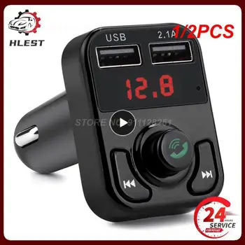 1/2PCS Transmissor Aux Modulador Compatível com Bluetooth 5.0 Kit mãos livres Car Áudio Leitor de MP3 do Carro com USB Duplo 3.1 Uma Rápida Carro