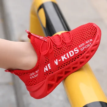 Crianças Running Shoes Meninos De Verão De Tênis Meninas Oco De Malha Respirável Sapatos De Desporto Luz Filhos Cesta De Calçado De Tenis Infantil