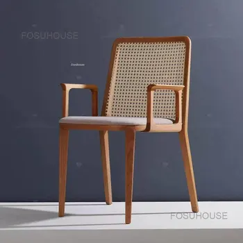 Designer de Vime, Sala de estar, Casa Cadeiras Móveis de Cozinha Europeia Pano de fundo de uma Poltrona de luxo Cadeira de Jantar de Recepção Barra de Cadeira