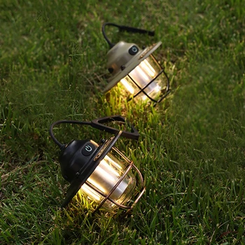 Retro LED Lanternas de Suspensão de Acampamento, Lanterna elétrica para o Exterior da Tenda de Pesca de Caminhada para a Casa Iluminação do Quarto Decoração