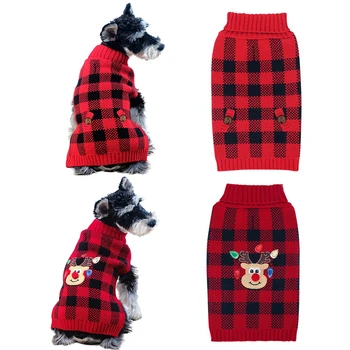 Quentes Roupas para cães de Pequeno a Médio Cães de Inverno Suéter de Natal do Cão de Estimação de Roupas de Tricô Traje Blusas de Chihuahua Roupas