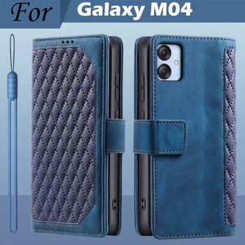 Para Samsung Galaxy M04 Caso o Titular do Cartão Magnético Livro Carteira Flip em couro Ise Samsung M04 case Capa para Samsung M04 Caso de Telefone