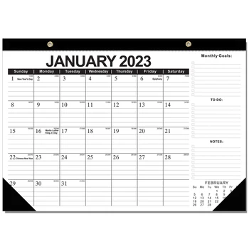 2023-2024 Pendurado Na Parede De Notas Grandes Organizar Um Home Office Calendário De Mesa De Escrever Bloco Capa Protetora De Planejamento Diário 18 Meses