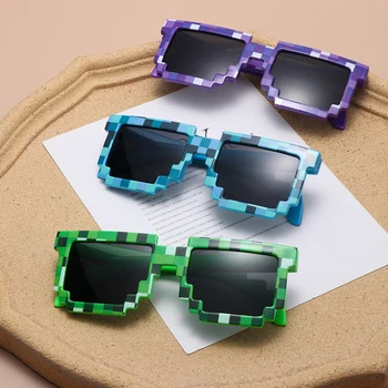 Crianças e Adultos Óculos de sol Cosplay Jogo de Ação Brinquedo Praça Óculos de Pixel Mosaico de Óculos de sol Bandido Vida Óculos de sol