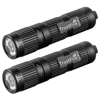 2X Trustfire Mini3 Edc Lanterna de Bolso Impermeável do DIODO emissor de luz Tocha Usar 10440/Aaa Bateria Luz de Acampamento ao ar livre de Mini Lâmpada