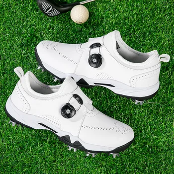 Profissional Picos De Sapatos De Golfe Homens Mulheres Golf Formadores Atlético Sapatos De Golfe De Esportes De Tênis De Grama De Golfe Sapatos De Golfe De Desgaste