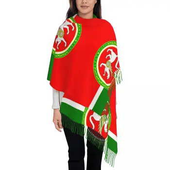 Tartaristão Bandeira Das Mulheres Quente Inverno Infinito Lenços Conjunto Cobertor Lenço De Cor Pura