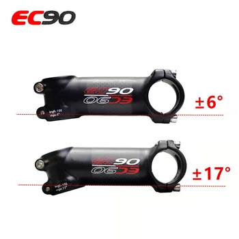EC90 de Carbono Haste 31,8 mm de Bicicleta Guiador, 6/17 Grau de Btt Poder 60/70/80/90/100/110/120mm Mtb Bicicleta, Tabela de Moto Parte