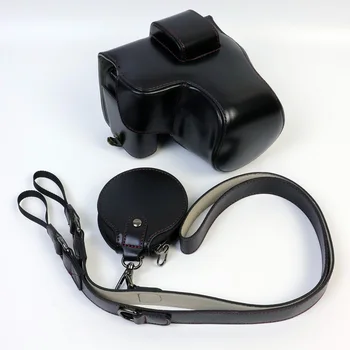 HQ de Couro da Câmera Bag duplo Aperto da cinta para Canon Eos R8 Com recepção (disponível 24 Lente de 50mm