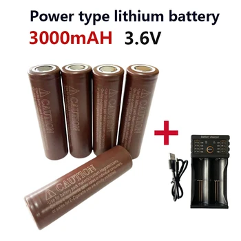 100% Novo Original HG2 18650 3000mAh bateria 18650 hg2 3.6 V quitação de 20A dedicado Para hg2 de Alimentação bateria Recarregável+ carregador