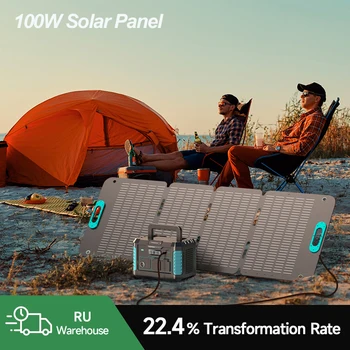 ROMOSS 100W Painel Solar Dobrável 10.2 V Taxa de Conversão ≥De 22,4% à prova d'água IP67 Portátil Painel PV Para Poder Tas ao ar livre Telefone