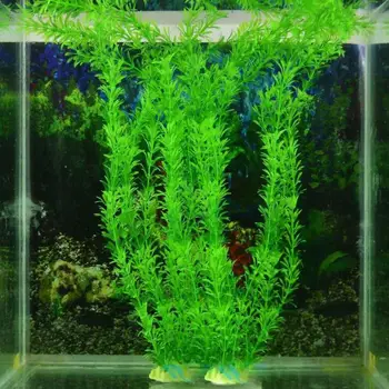 Simulação de aquário de Plantas Aquáticas, Peixes de Aquário de Plantas de Plástico de Água Artificiais da Grama do Tanque de Peixes de Decoração, Acessórios(Cerca de 32 cm)어항