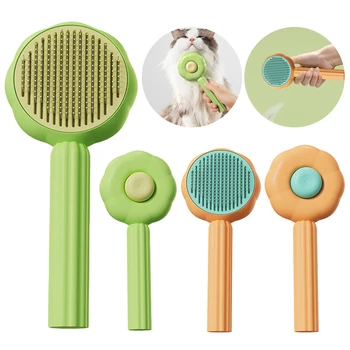Escova de limpeza para pêlo de Animais Pet Cabelo Limpador de Pincel Cão Gato Removedor do Cabelo Escova de Grooming Pente de Massagem Pet Grooming Suprimentos