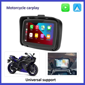 5 polegadas GPS Moto ao ar livre IPX7 Impermeável Externo Portátil, Display LCD de Moto Navegador Apoio CarPlay e Android Auto SD