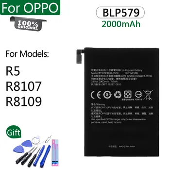 100% Original Bateria BLP579 Para OPPO R5 R8107 R8109 2000mAh de Substituição de Alta qualidade Batterie