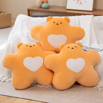45cm dos desenhos animados Bonitos Macio Recheado coreano Cookie Urso Brinquedos de Pelúcia de Animais Biscoitos Forma de Bonecos de Almofada Bom Presente de Aniversário Para Crianças