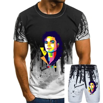Michael Jackson Homens T-Shirt da Moda Nova Com Etiquetas Tshirt Adultos Casual T-Shirt