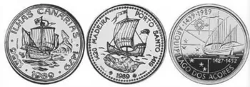 Portugal 1989 Navegação Discovery Series 100 Escudos Moeda Comemorativa de 3 Conjuntos de UNC Original