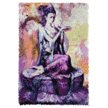 trava do gancho tapete kits de Avalokitesvara kits de Artesanato para adultos atado ponto de tapete de plástico do kit saco de lona de fazer saco de kit diy sacos