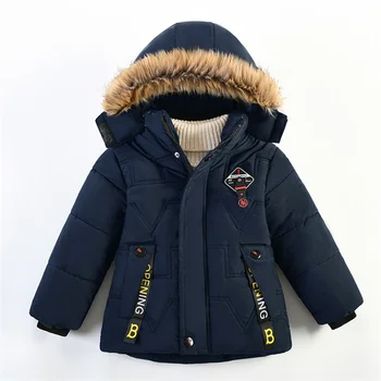 Meninos Jaqueta casaco de Algodão Roupa de exterior quebra-vento 2023 Elegante Engrossar Veludo Inverno Quente de Alta Qualidade, Roupas para Crianças
