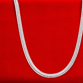 Novo chegar 925 prata esterlina Cobra Televisão Colar de cadeia para as mulheres, homens designer de jóias de casamento noivado presentes 50cm