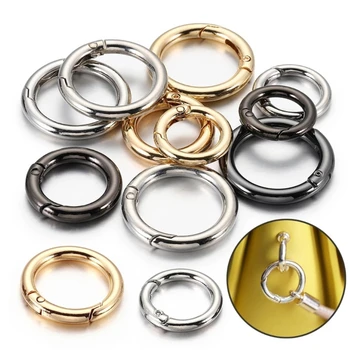10 Peças de Liga de Abrir Anéis de Metal, Anéis-O de Primavera Fechos DIY Chaveiro Partes para a Criação Artística e Chaveiro Anexos