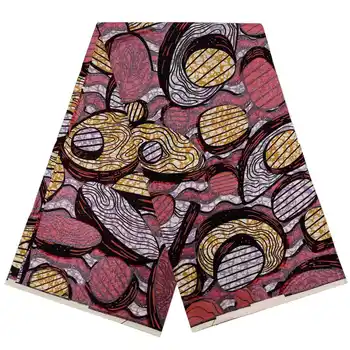 Africana Venda Quente Estilo Clássico De Alta Qualidade Original De Moda Grande Dourados Ancara Imprime Batik Cera De Tecido Para Costurar As Mulheres Se Vestem