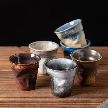 Mão criativa apertos de cerâmica, canecas de café, caneca, latte copo de flor, estilo Japonês nicho de grés copo de água, multi-funcional da copa