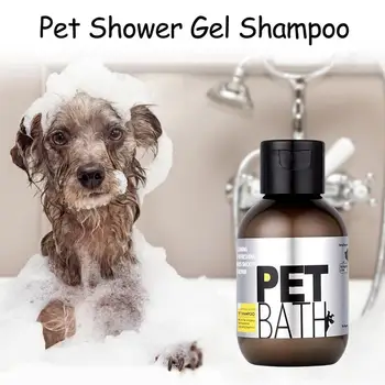 Cão Shampoo Natural Shampoo Hidratante 100ml de Pele Amigável do Extrato da Planta Cão Duche Shampoo Para Cabelos Secos Gato Gatinho Gel de Banho
