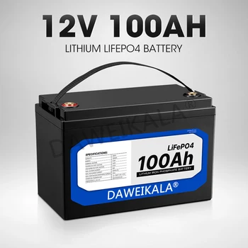 12V 100Ah Fosfato do Ferro do Lítio da Bateria LiFePO4 Built-in BMS Bateria LiFePO4 para o Sistema de Energia Solar RV Casa de Motor Eléctrico