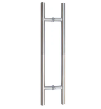DIYHD 100cm de Aço Inoxidável, de Vidro maçaneta da Porta Sólida Afastadores Dois Lado a Porta do Celeiro Push-Pull